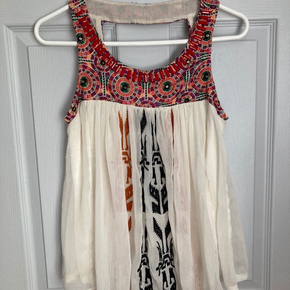 AKEMI + KIN Scoop Neck, Open Back , Sleeveless Top in Bright Colors